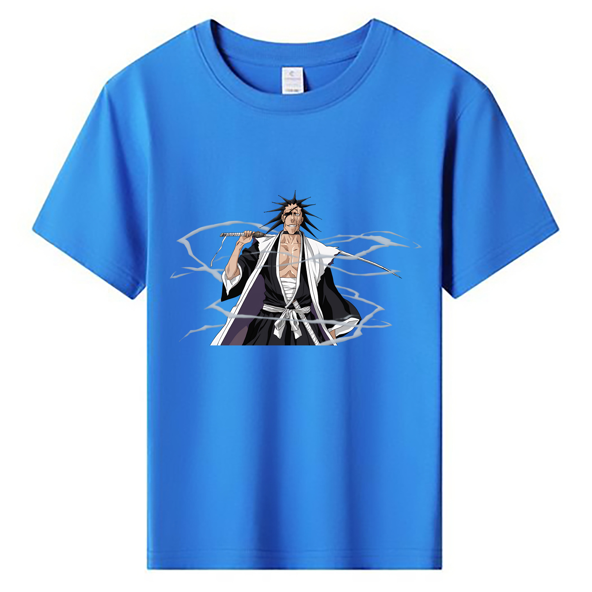 （画像用） ブリーチ ざらき けんぱち BLEACH Zaraki Kenpachi 綿100％キッズTシャツ（フロントプリント）